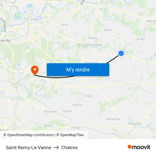 Saint-Remy-La-Vanne to Chatres map