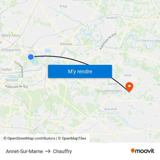 Annet-Sur-Marne to Chauffry map
