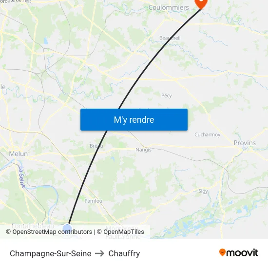 Champagne-Sur-Seine to Chauffry map