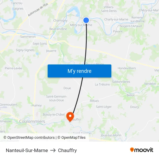Nanteuil-Sur-Marne to Chauffry map