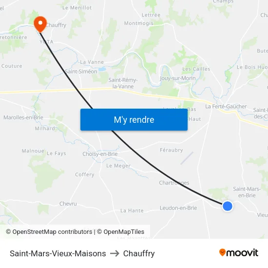 Saint-Mars-Vieux-Maisons to Chauffry map