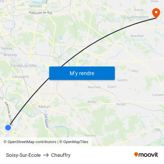 Soisy-Sur-Ecole to Chauffry map