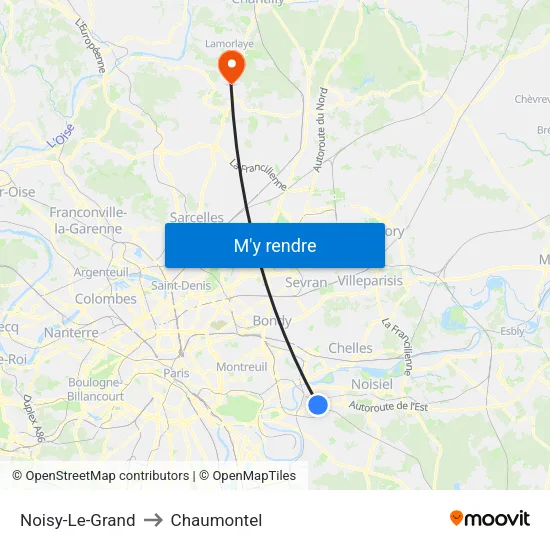 Noisy-Le-Grand to Chaumontel map