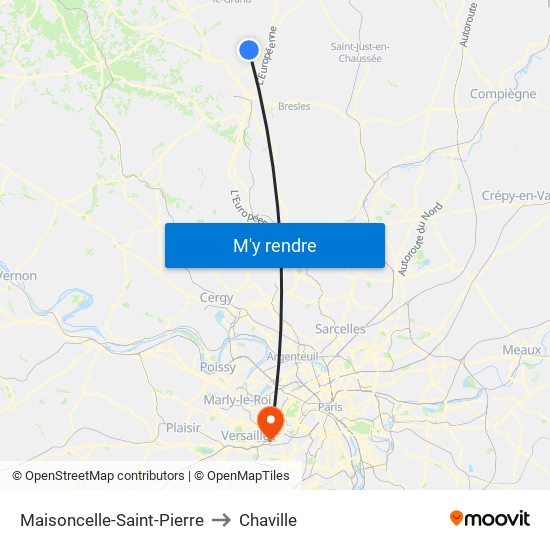 Maisoncelle-Saint-Pierre to Chaville map