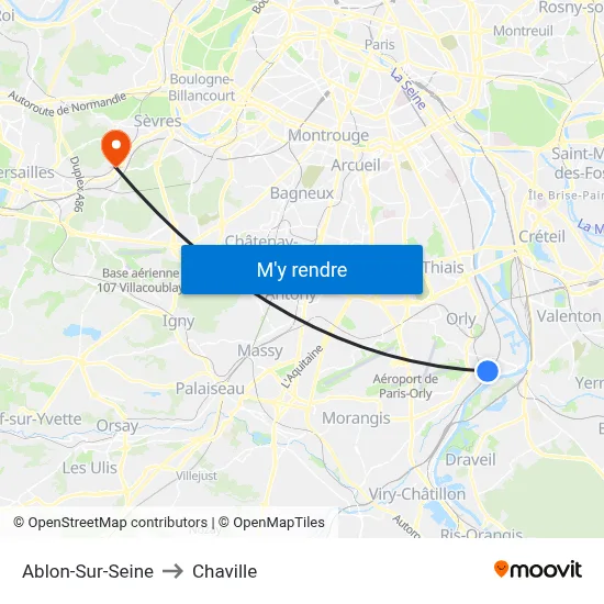 Ablon-Sur-Seine to Chaville map