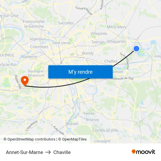 Annet-Sur-Marne to Chaville map