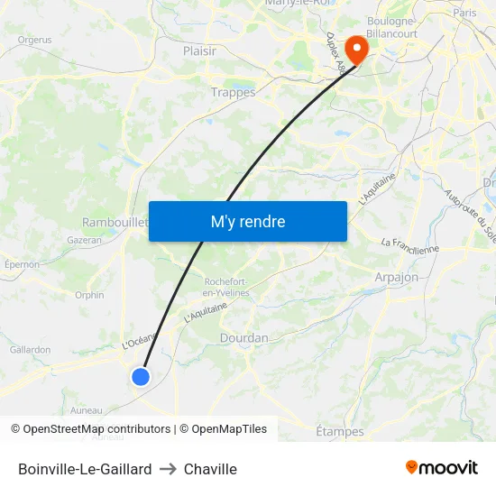 Boinville-Le-Gaillard to Chaville map