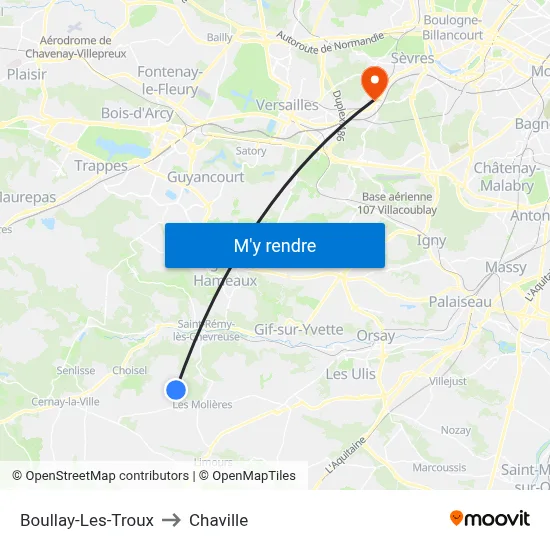 Boullay-Les-Troux to Chaville map