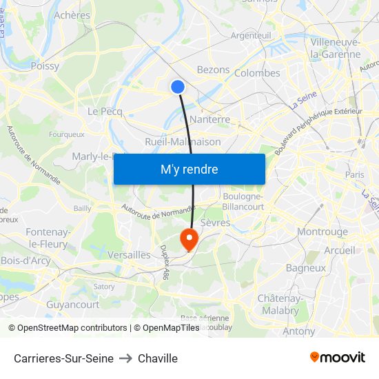 Carrieres-Sur-Seine to Chaville map