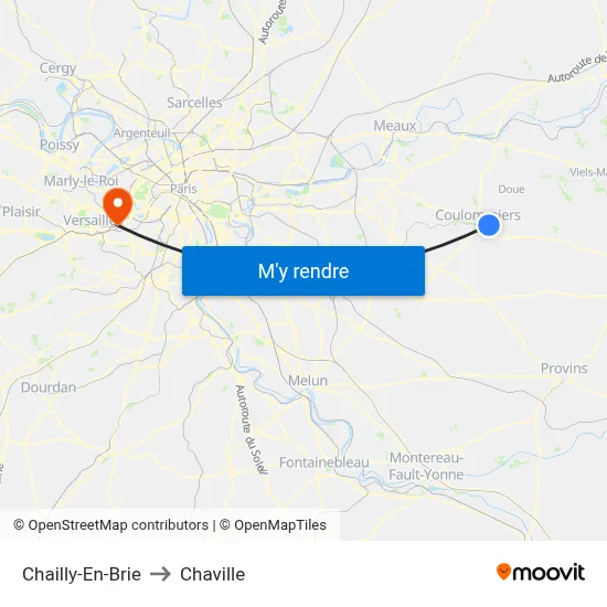 Chailly-En-Brie to Chaville map