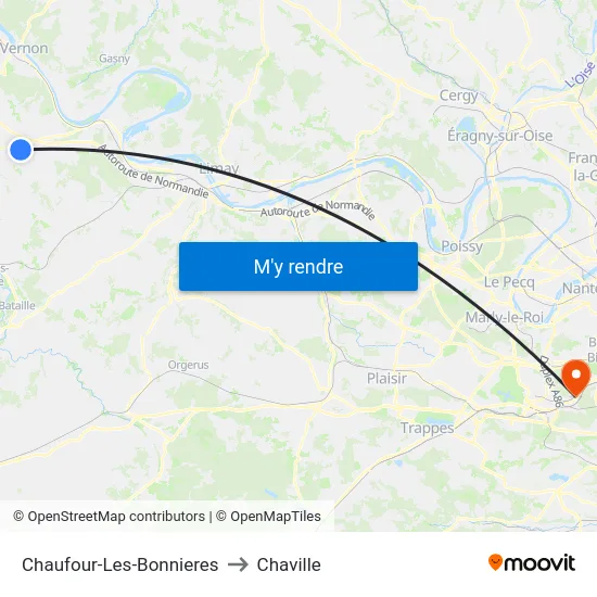Chaufour-Les-Bonnieres to Chaville map