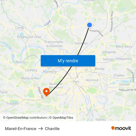 Mareil-En-France to Chaville map