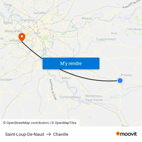 Saint-Loup-De-Naud to Chaville map
