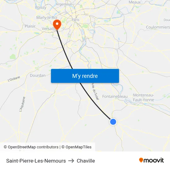 Saint-Pierre-Les-Nemours to Chaville map