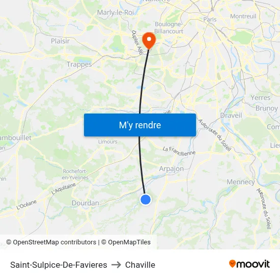 Saint-Sulpice-De-Favieres to Chaville map