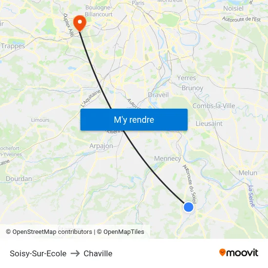 Soisy-Sur-Ecole to Chaville map