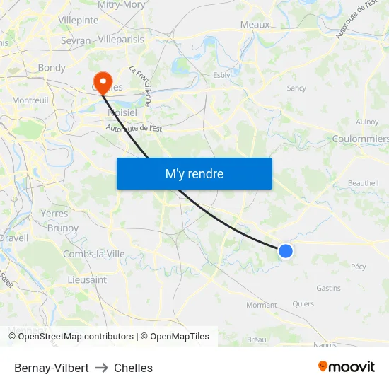 Bernay-Vilbert to Chelles map