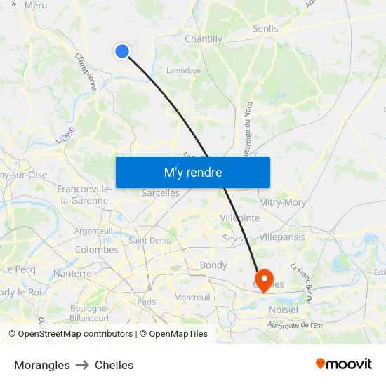 Morangles to Chelles map