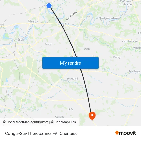 Congis-Sur-Therouanne to Chenoise map