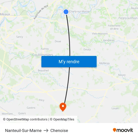 Nanteuil-Sur-Marne to Chenoise map