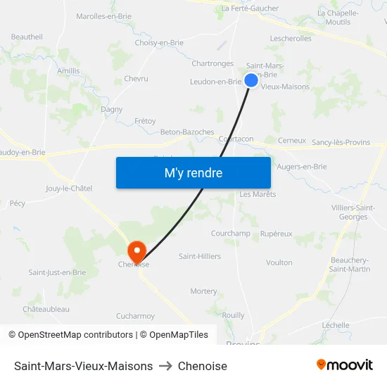 Saint-Mars-Vieux-Maisons to Chenoise map