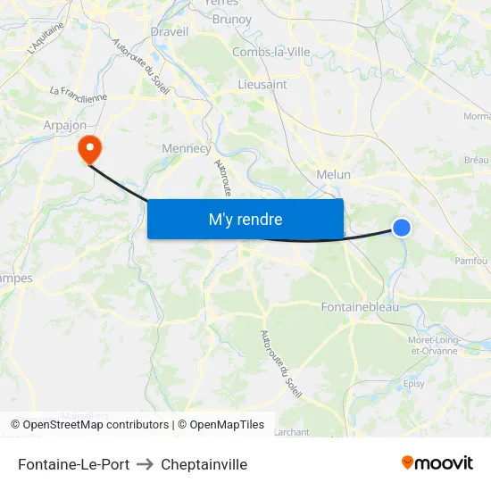 Fontaine-Le-Port to Cheptainville map