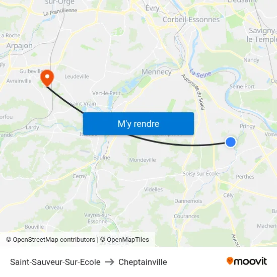 Saint-Sauveur-Sur-Ecole to Cheptainville map