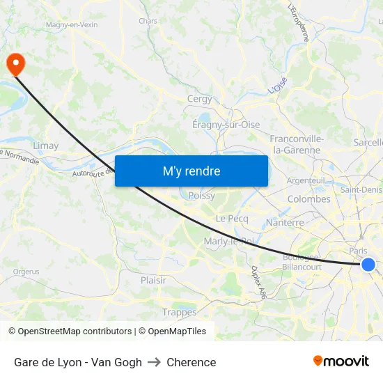 Gare de Lyon - Van Gogh to Cherence map