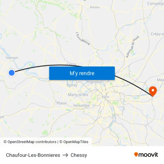 Chaufour-Les-Bonnieres to Chessy map