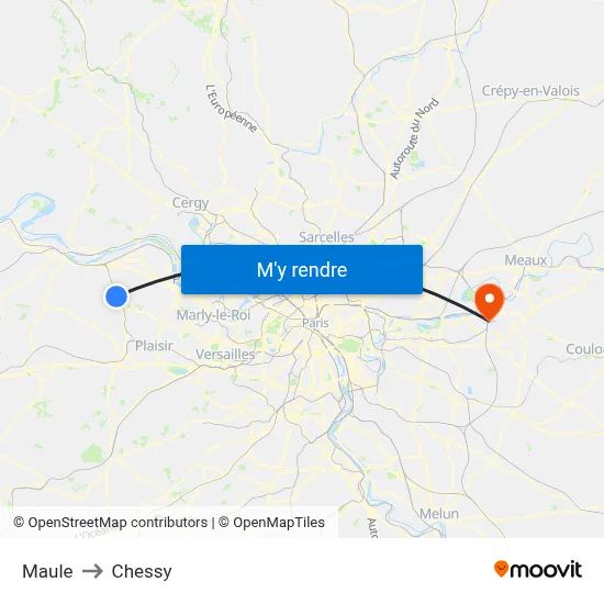 Maule to Chessy map