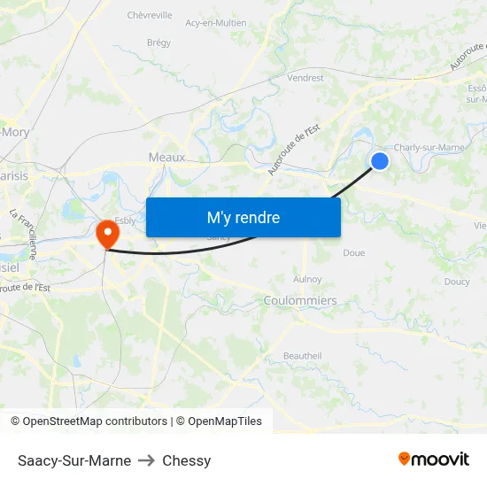 Saacy-Sur-Marne to Chessy map