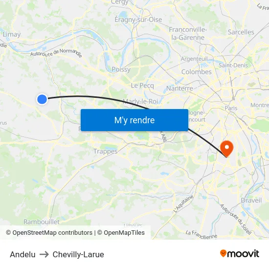 Andelu to Chevilly-Larue map
