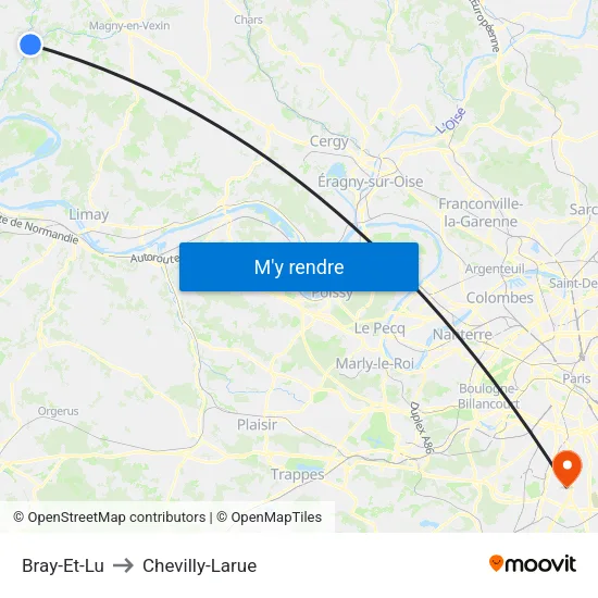 Bray-Et-Lu to Chevilly-Larue map