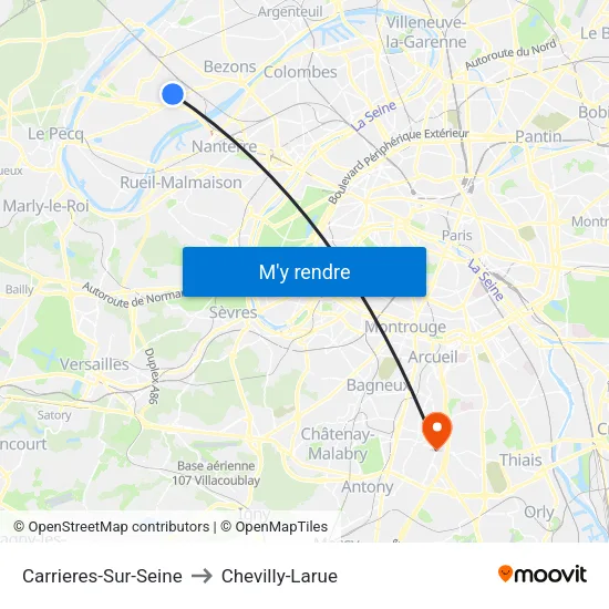 Carrieres-Sur-Seine to Chevilly-Larue map