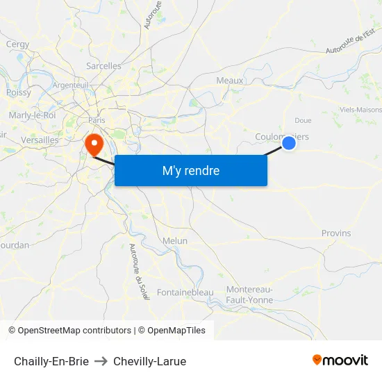 Chailly-En-Brie to Chevilly-Larue map