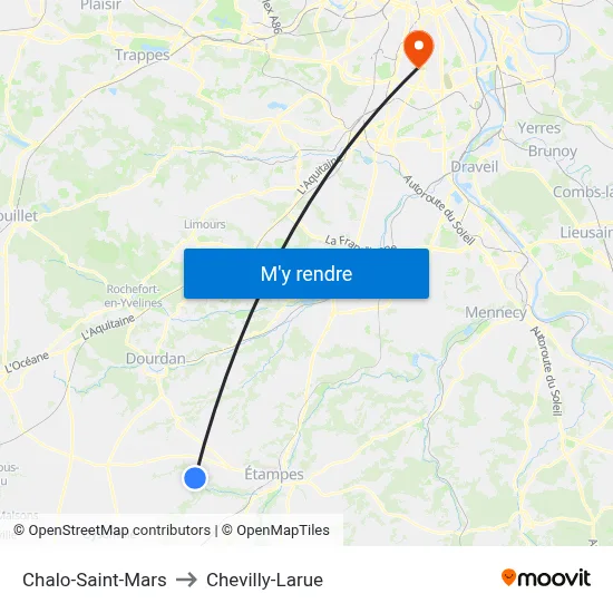 Chalo-Saint-Mars to Chevilly-Larue map
