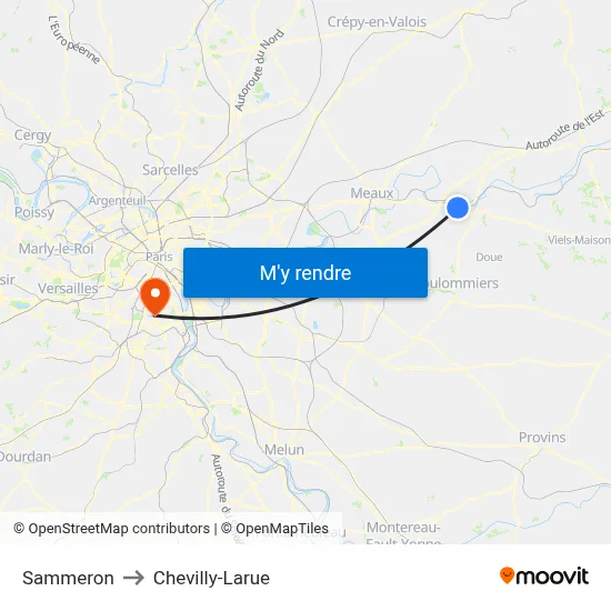 Sammeron to Chevilly-Larue map