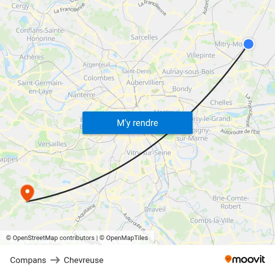 Compans to Chevreuse map