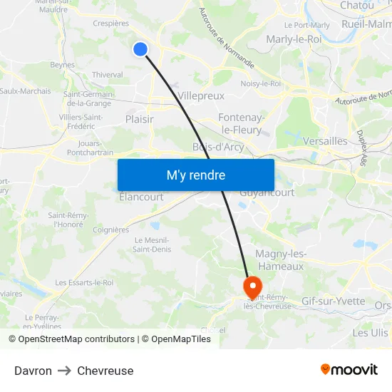 Davron to Chevreuse map