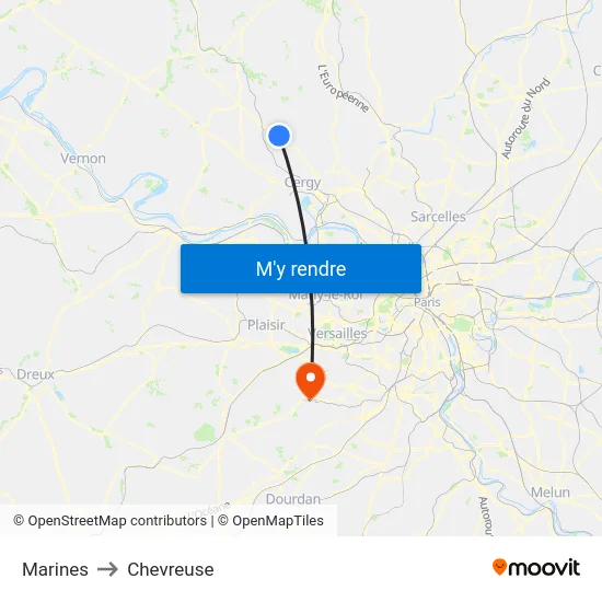 Marines to Chevreuse map