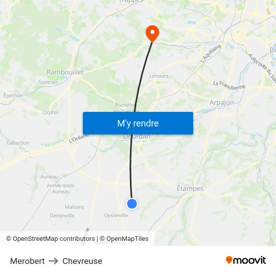 Merobert to Chevreuse map