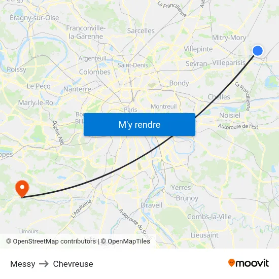 Messy to Chevreuse map