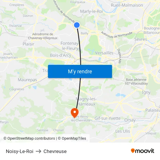 Noisy-Le-Roi to Chevreuse map