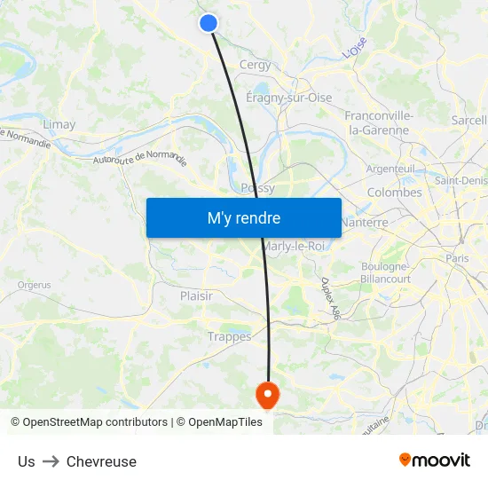 Us to Chevreuse map