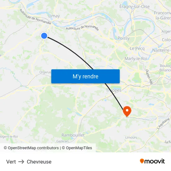 Vert to Chevreuse map