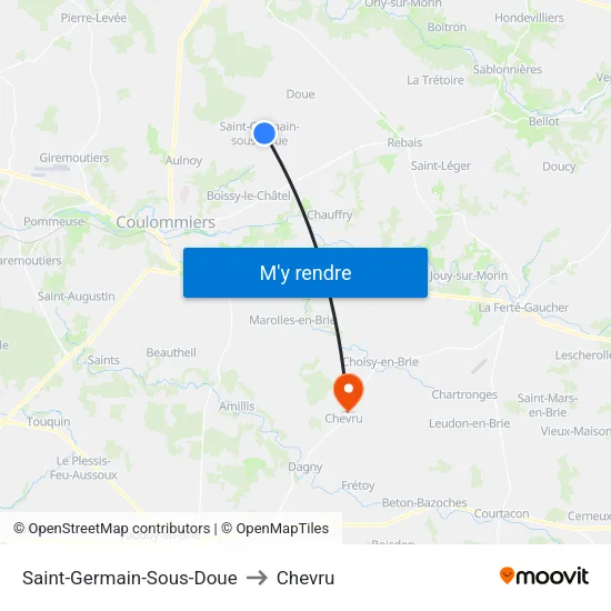 Saint-Germain-Sous-Doue to Chevru map