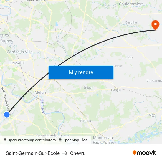 Saint-Germain-Sur-Ecole to Chevru map