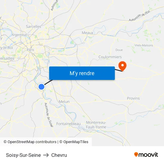 Soisy-Sur-Seine to Chevru map