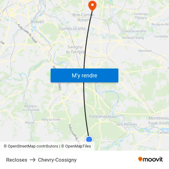Recloses to Chevry-Cossigny map