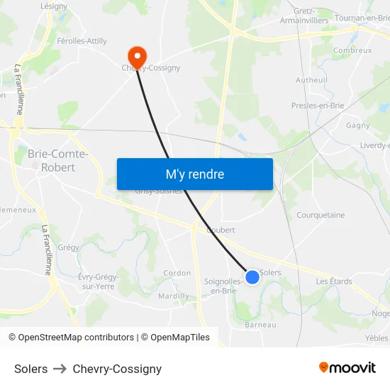 Solers to Chevry-Cossigny map